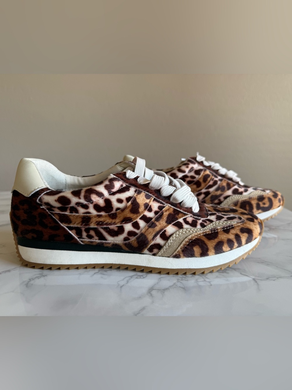 Dolce Vita NWT Esha Leopard Print Women's Lace-Up Sneakers